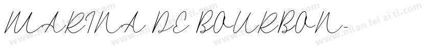 MARINA DE BOURBON字体转换